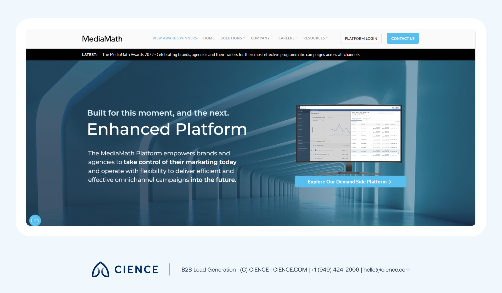 MediaMath demand-side platform for real-time programmatic media buying